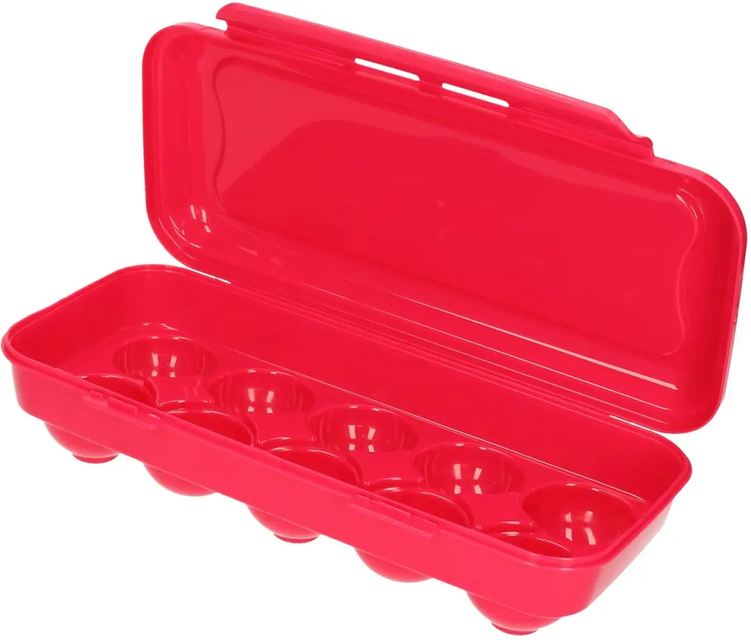 Excellent Houseware Eierdoos 10-stuks - Roze - 27x12,5cm