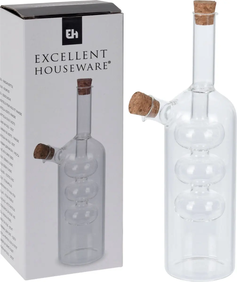 Excellent Houseware Azijnfles Glas 300ml - Transparant