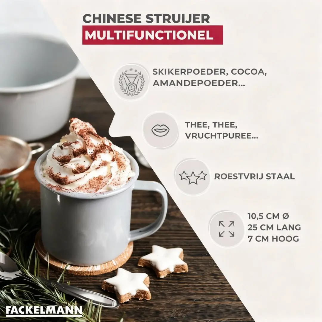 Fackelmann Chinees Vergiet 10,5 cm - RVS
