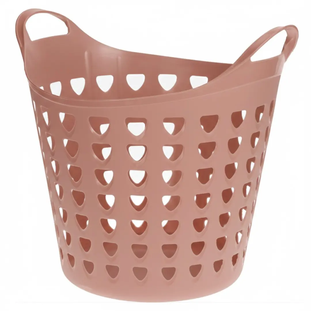 Excellent Houseware Flexibele Wasmand Oudroze - 3 Stuks 26L
