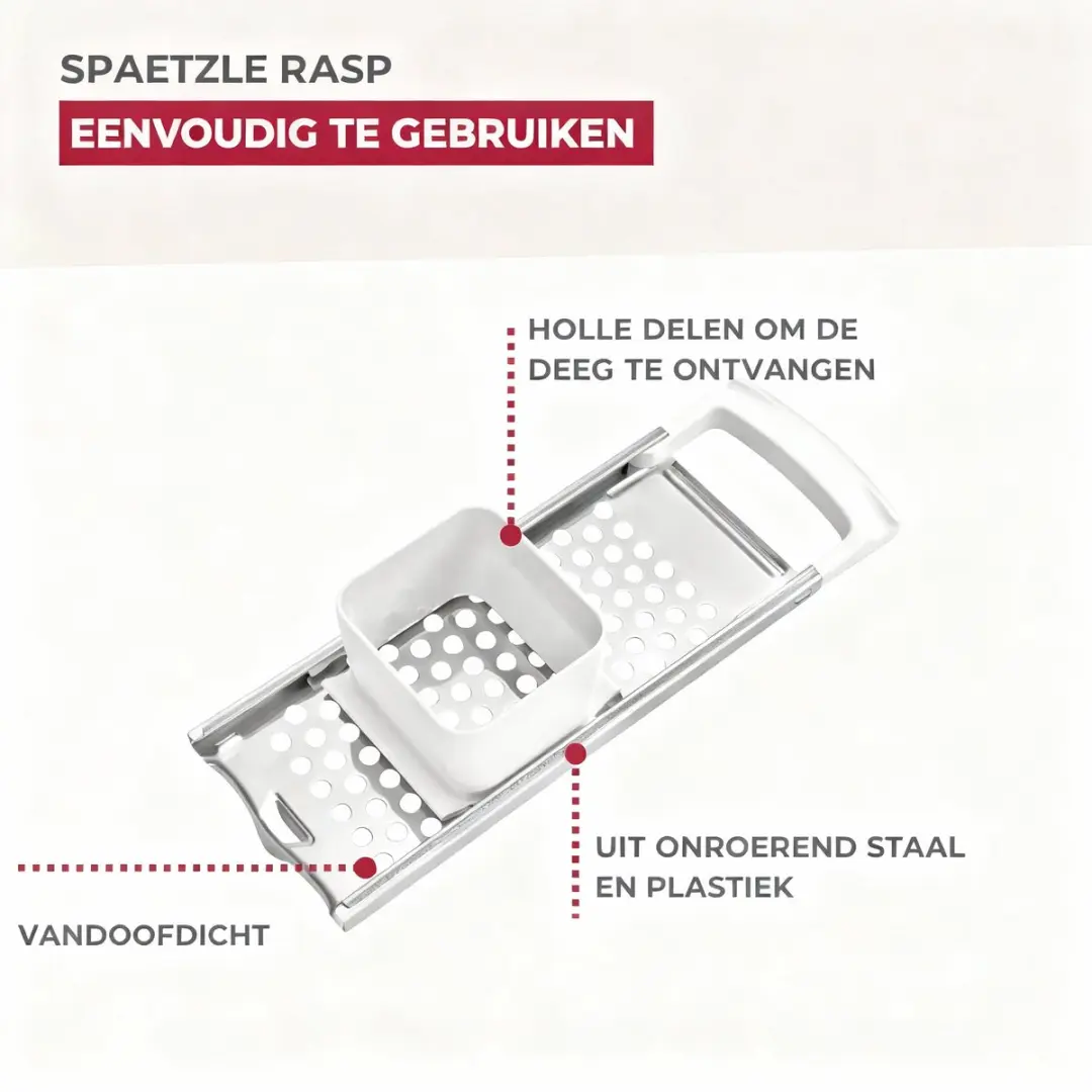 Fackelmann Spätzleplaat 33cm Handmade Tradition - Grijs