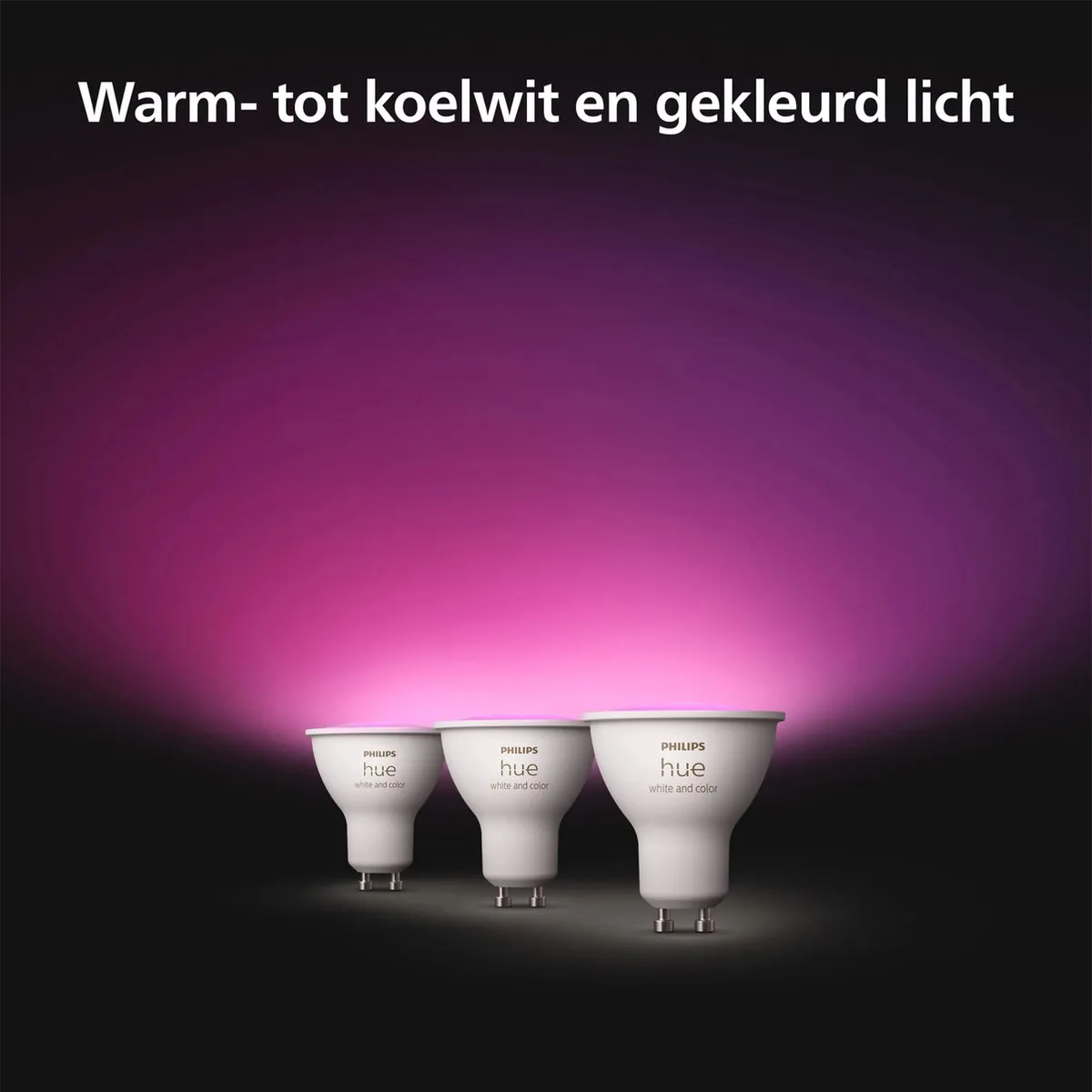 Philips Hue Meranti Opbouwspot 3x GU10 RGBW - Wit