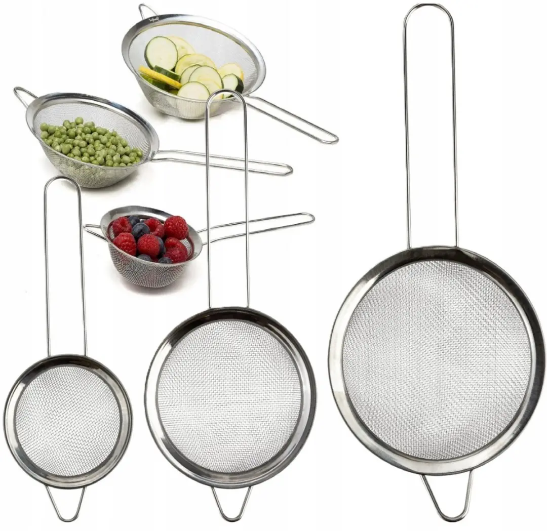 Excellent Houseware Zeefset 3-delig - 20/14/8cm - Zilver