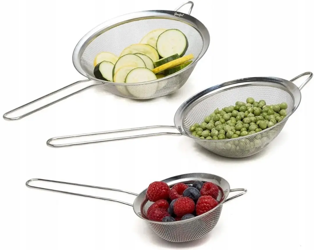Excellent Houseware Zeefset 3-delig - 20/14/8cm - Zilver