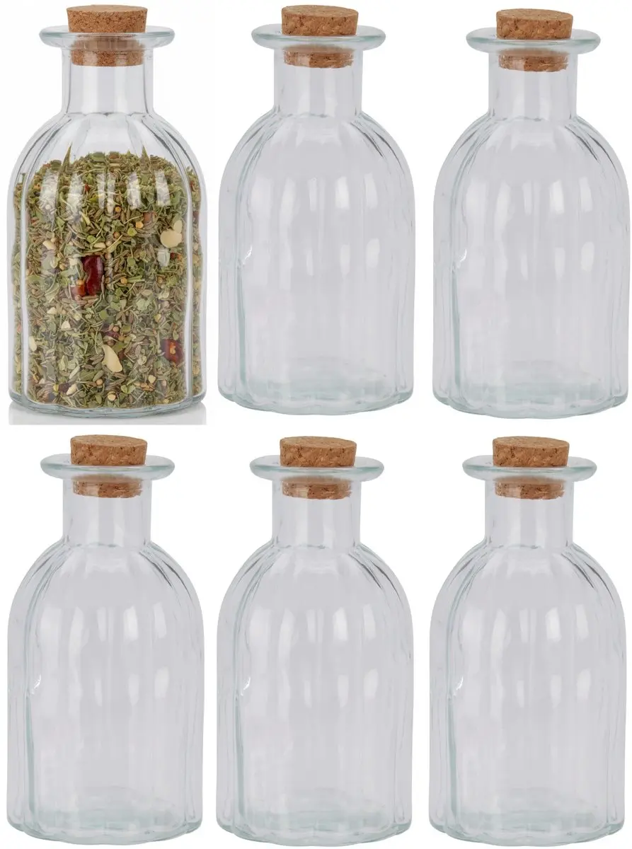 Excellent Houseware Kruidenpotjes Glas 280ml