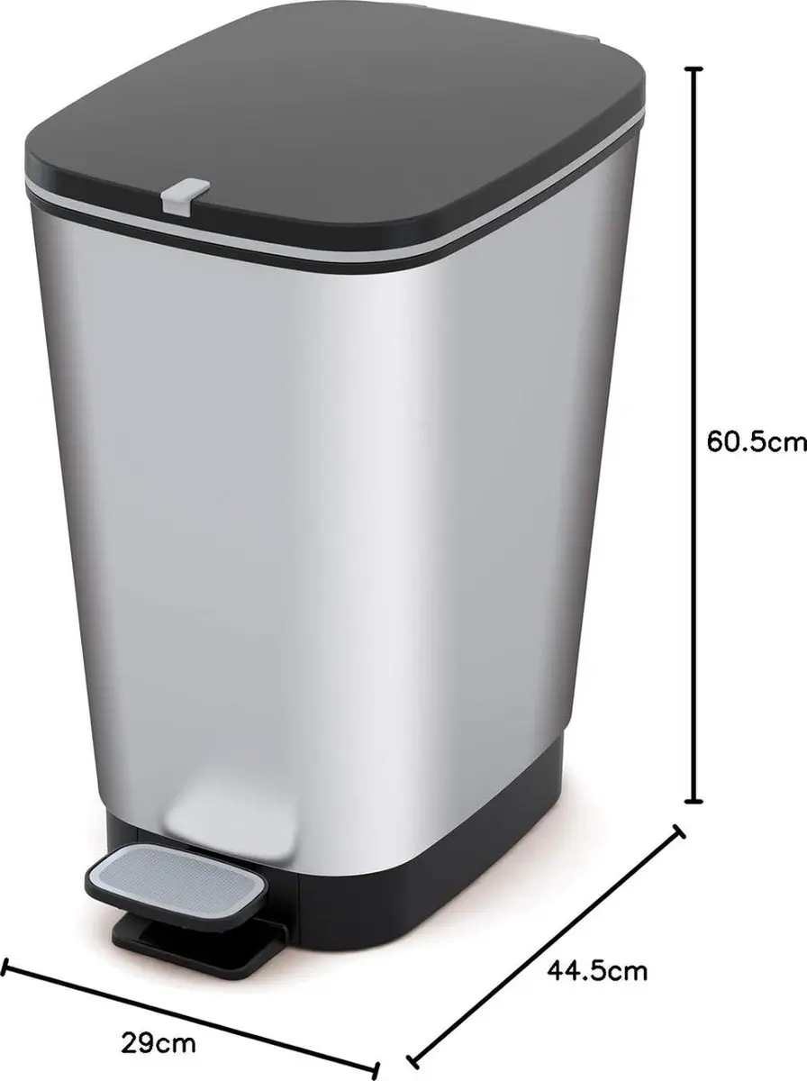 KIS Chic Bin Pedaalemmer 50L - Zilver
