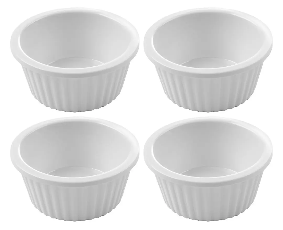 Hendi Geribbelde Ramekins 35ml - 4 Stuks - Crèmekleurig - afbeelding 4 van 6