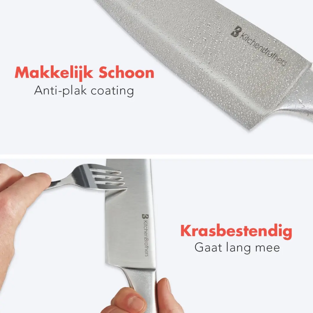 KitchenBrothers KB763 Messenset 16-delig - Hardhout