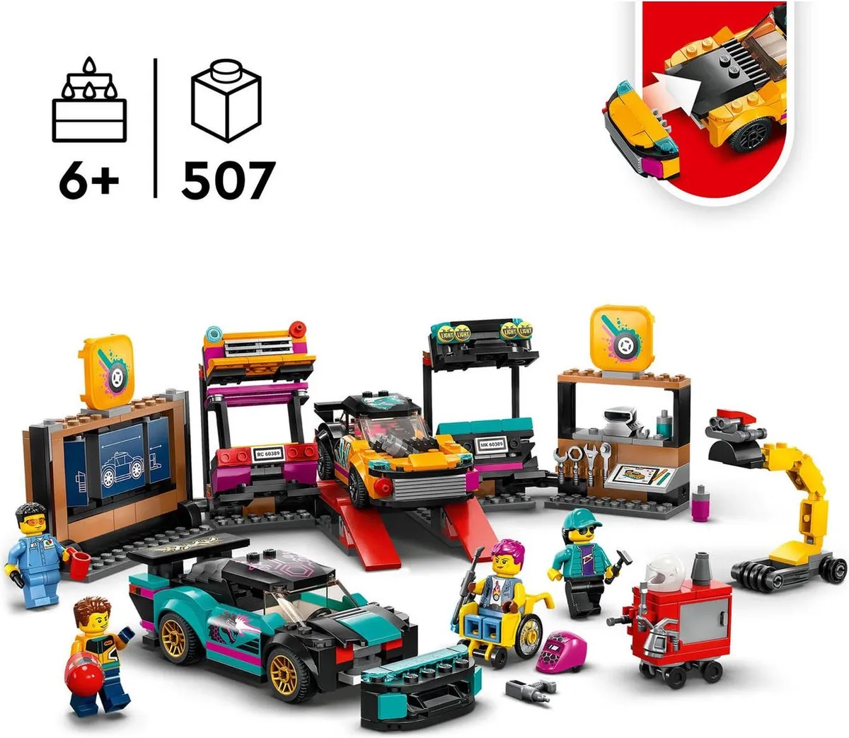 LEGO City Garage voor aanpasbare auto's 60389 - afbeelding 6 van 6