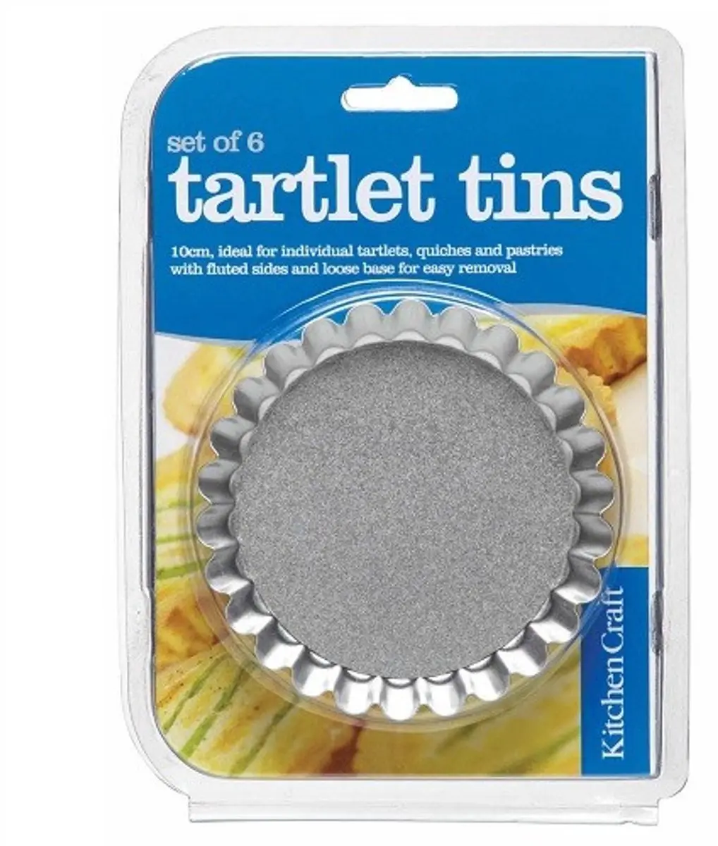 KitchenCraft Mini Bakvormpjes 10cm - Roestvrij Staal - 6 Stuks