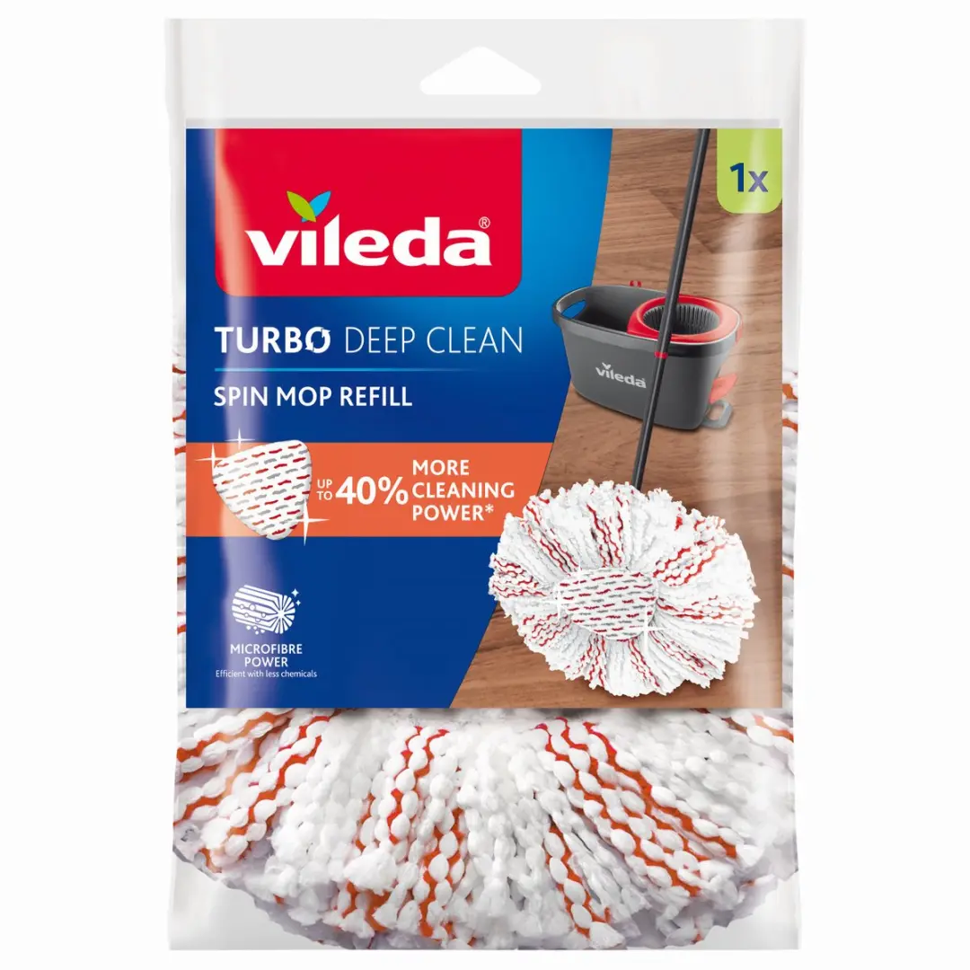 Vileda Turbo Deep Clean Vervanging 167749 - +40% Reinigingsvermogen