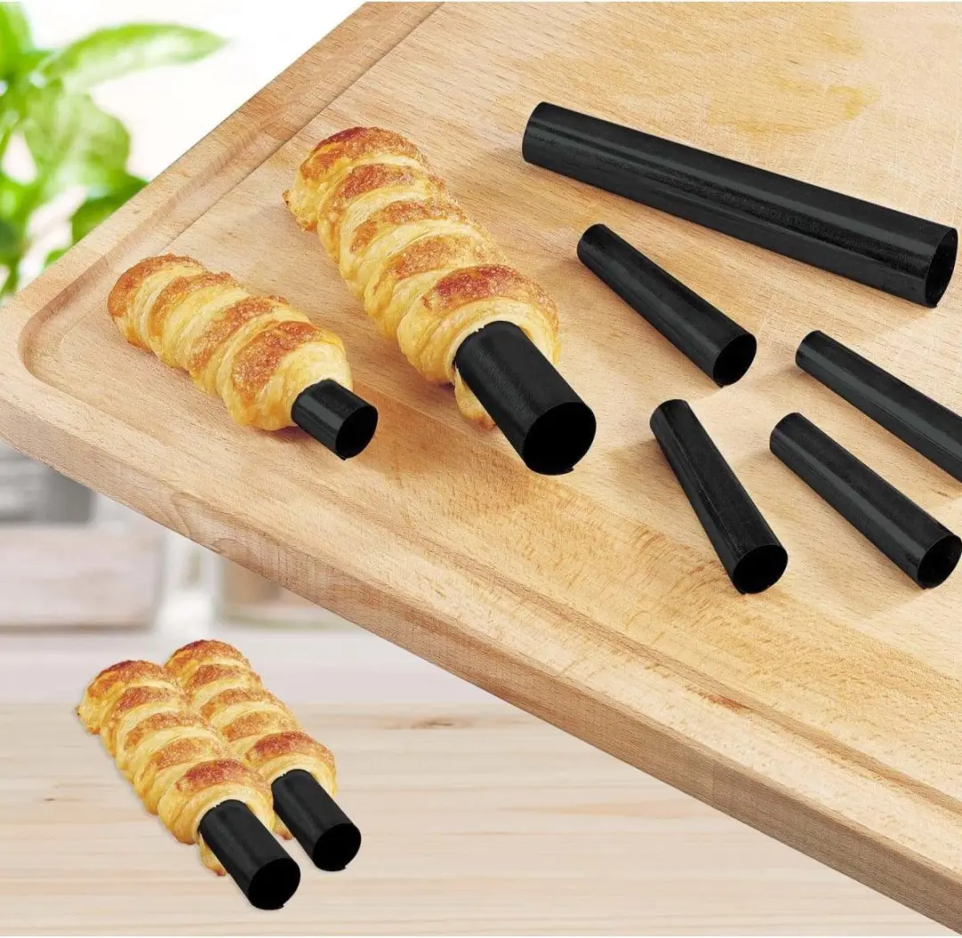 Zenker Cakevormen Buis 13cm - 4 Stuks Zwart