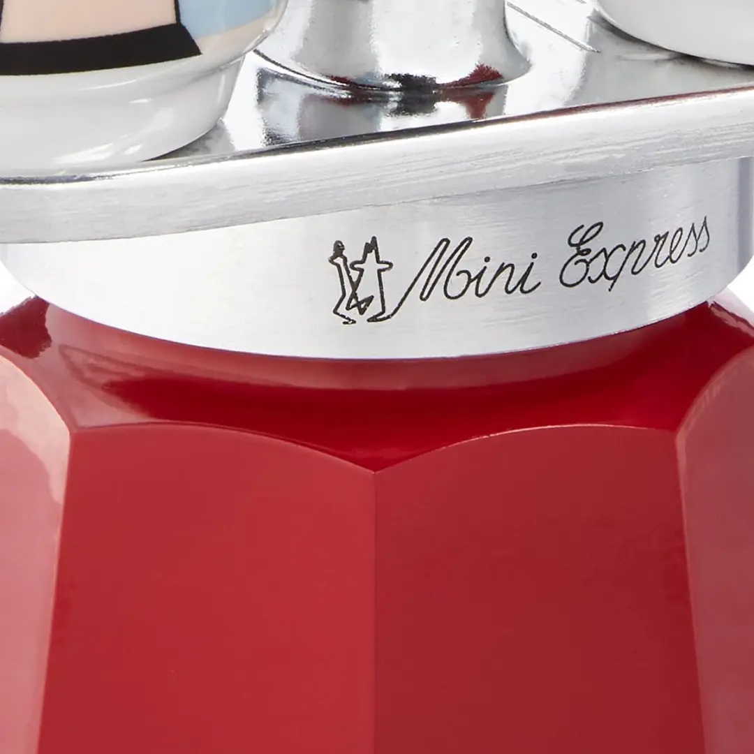 Bialetti Mini Express Magrite 0001406/NP - 2 Kopjes - Rood