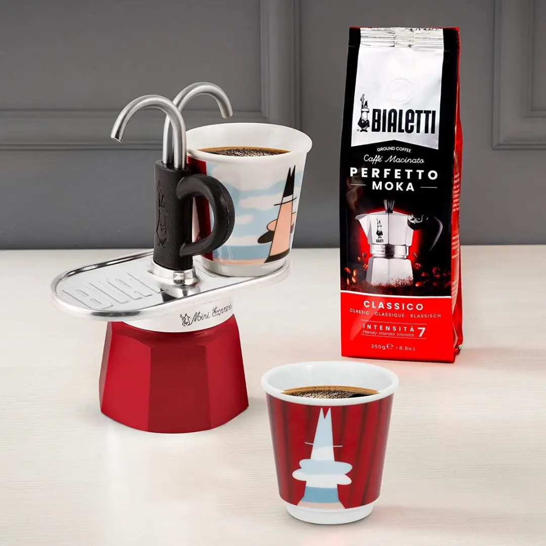 Bialetti Mini Express Magrite 0001406/NP - 2 Kopjes - Rood