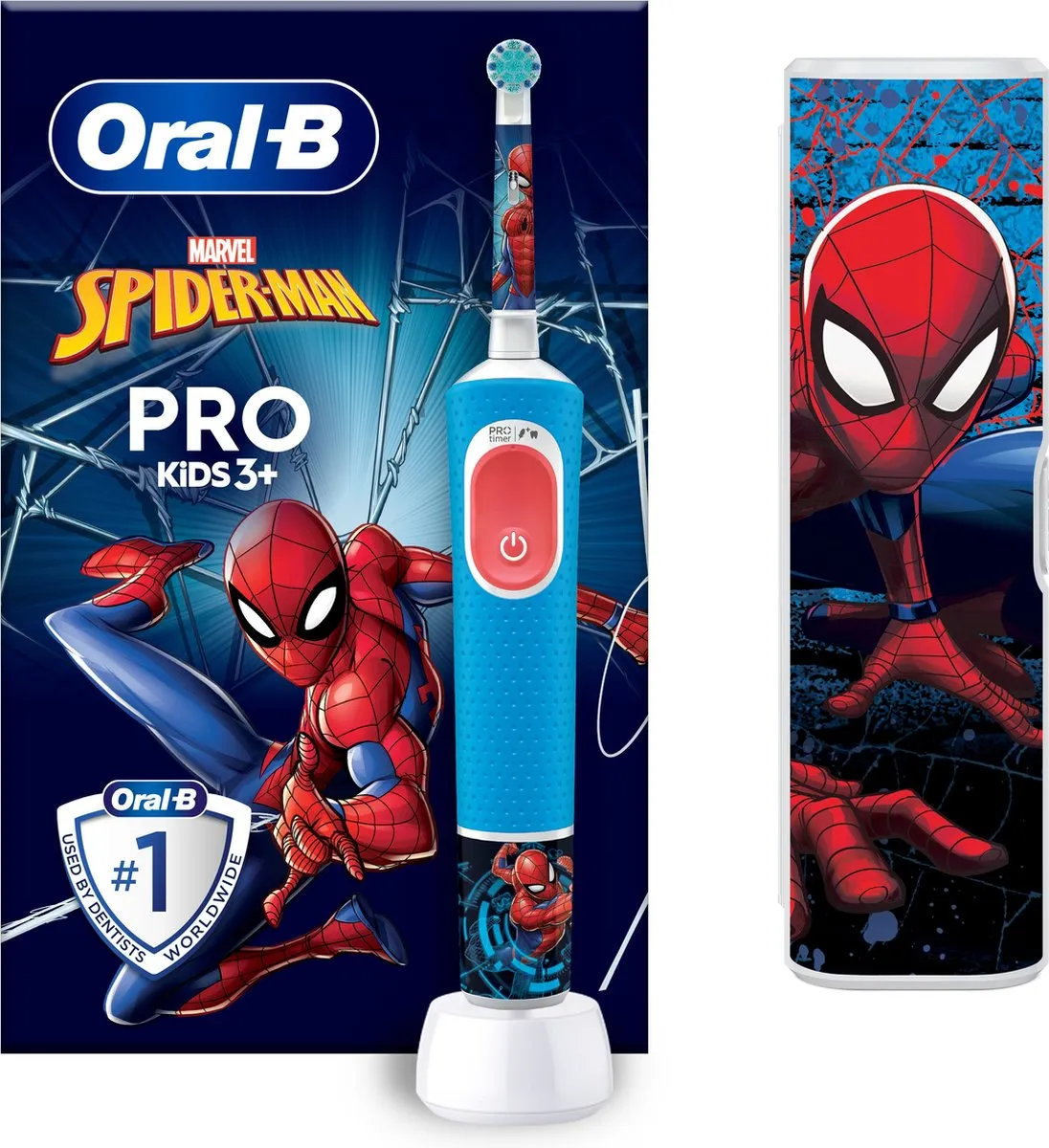 Oral-B Pro Kids Spiderman Editie Elektrische Tandenborstel - Rood/Blauw