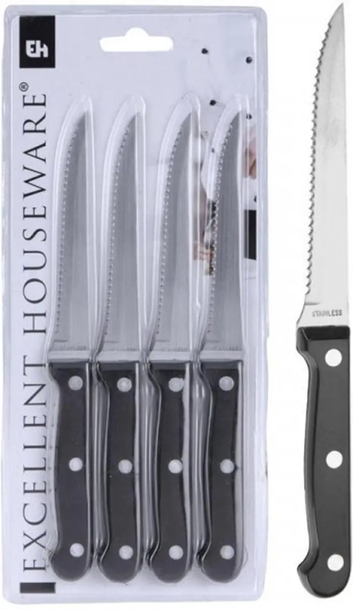 Excellent Houseware Steakmessenset 4-delig