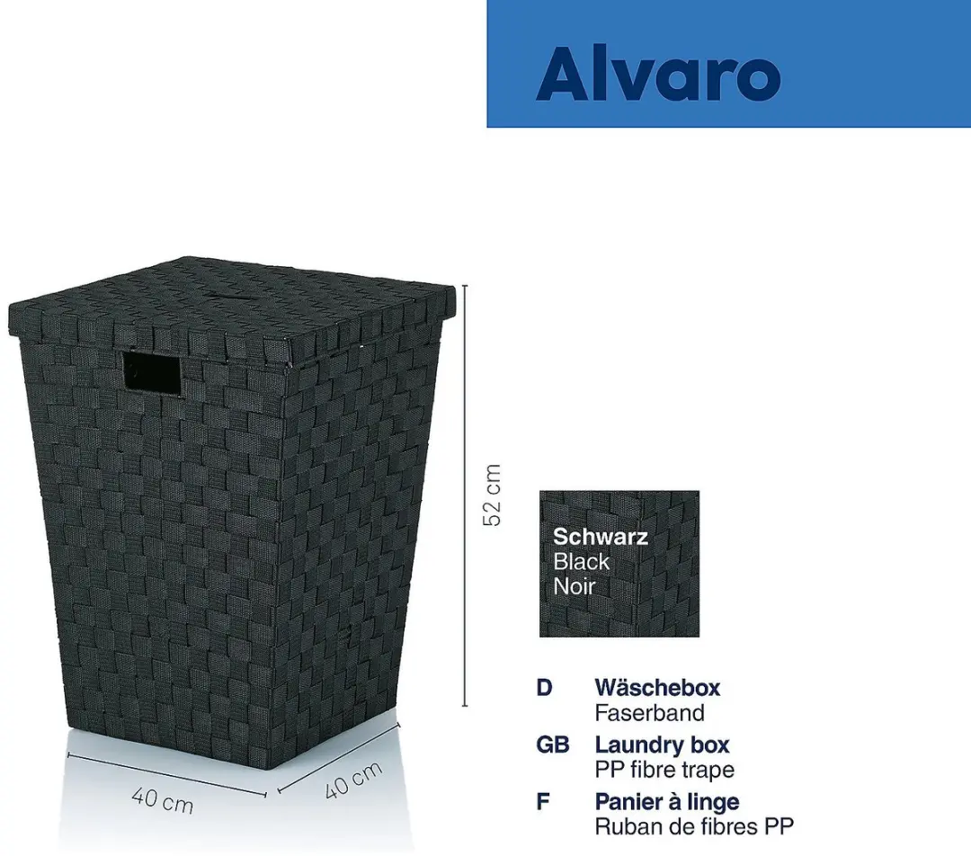 Kela Alvaro Wasmand 83L - Ø40cm - Zwart