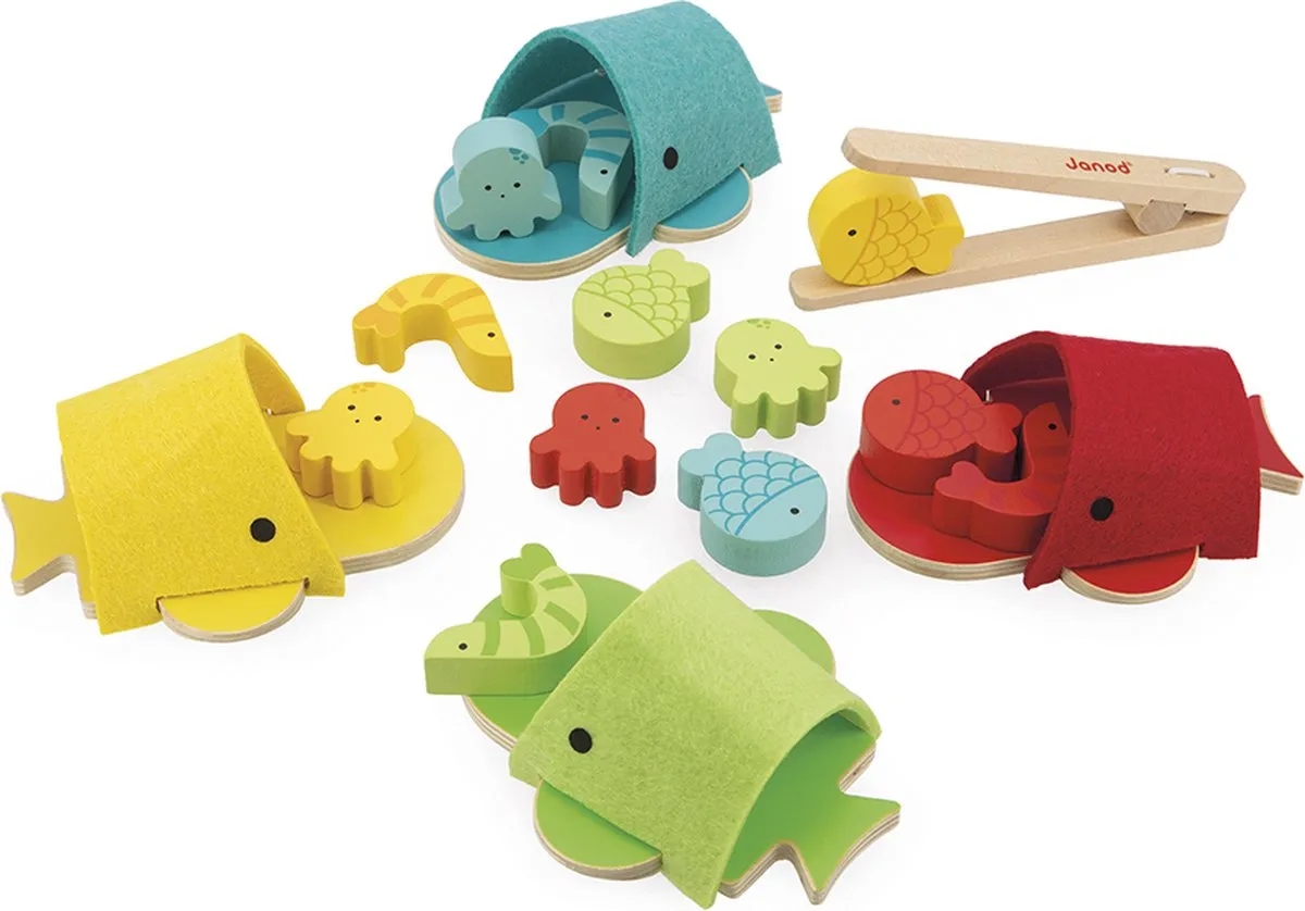 Janod Walvissen Kleurenspel - 12 Stuks - Multikleur