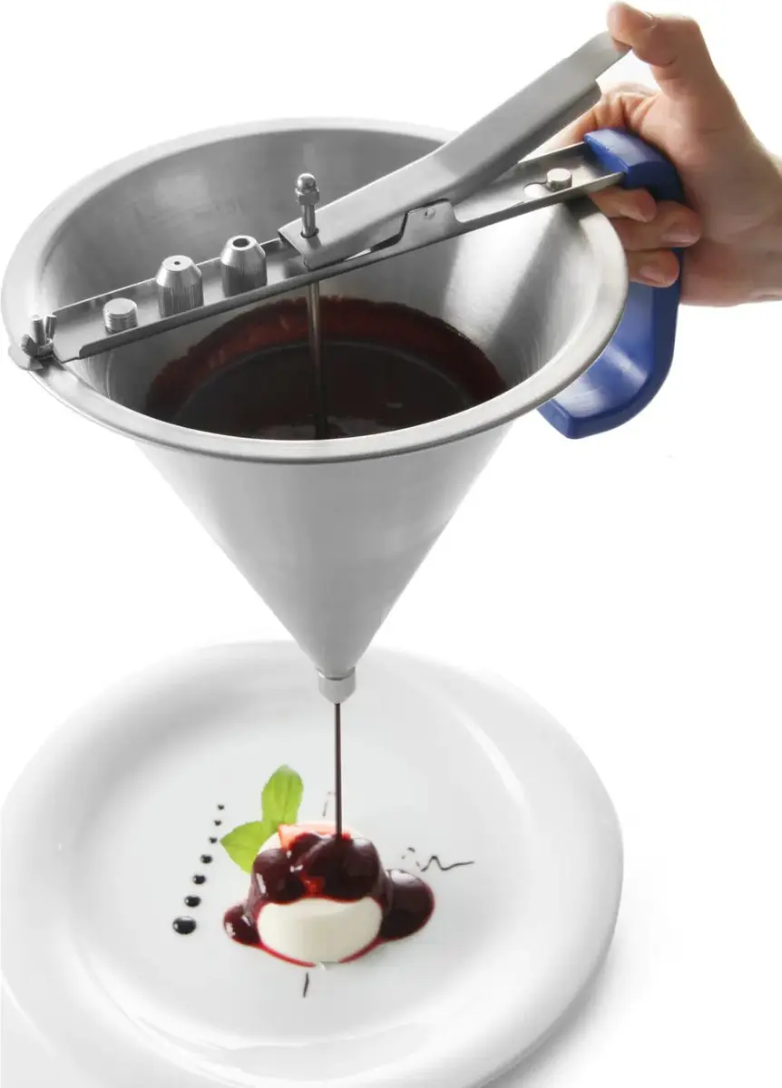 HENDI Fondanttrechter Profi Line 1,5L RVS - 3 Spuitmondjes