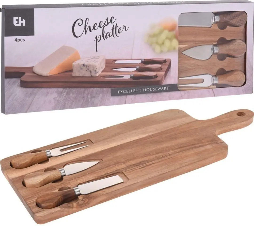 Excellent Houseware Kaasplank met Messen
