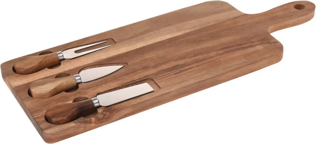 Excellent Houseware Kaasplank met Messen - Hout