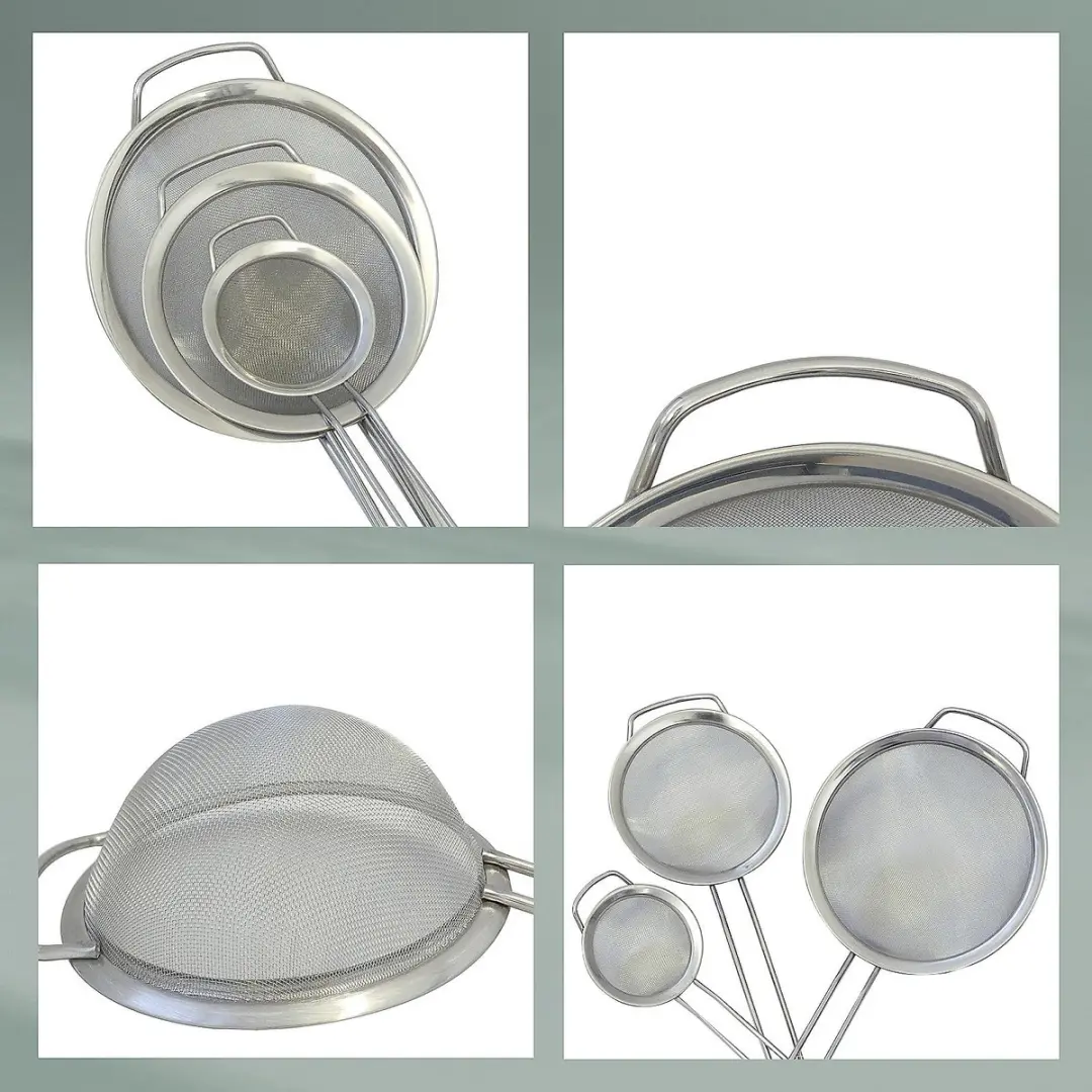 Kela Keukenzeef Set 3 Stuks - 20cm - 18/10 Staal