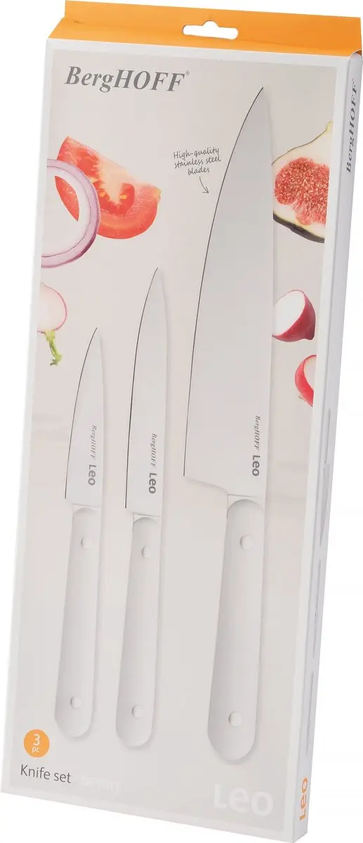 BergHOFF LEO 3-delige Starter Messenset - 3 Messen - Wit