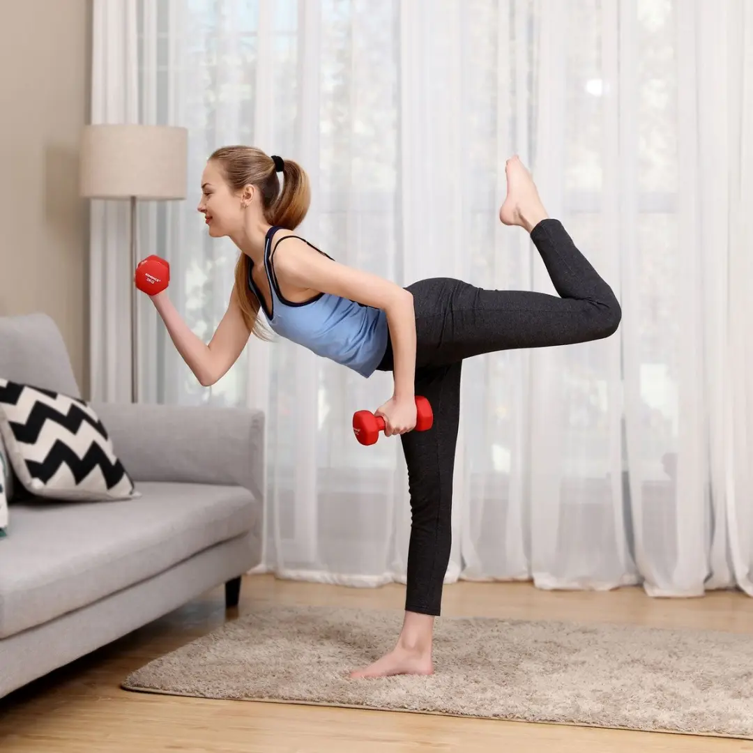 Songmics Dumbbells 3 kg - 2 Stuks Rood