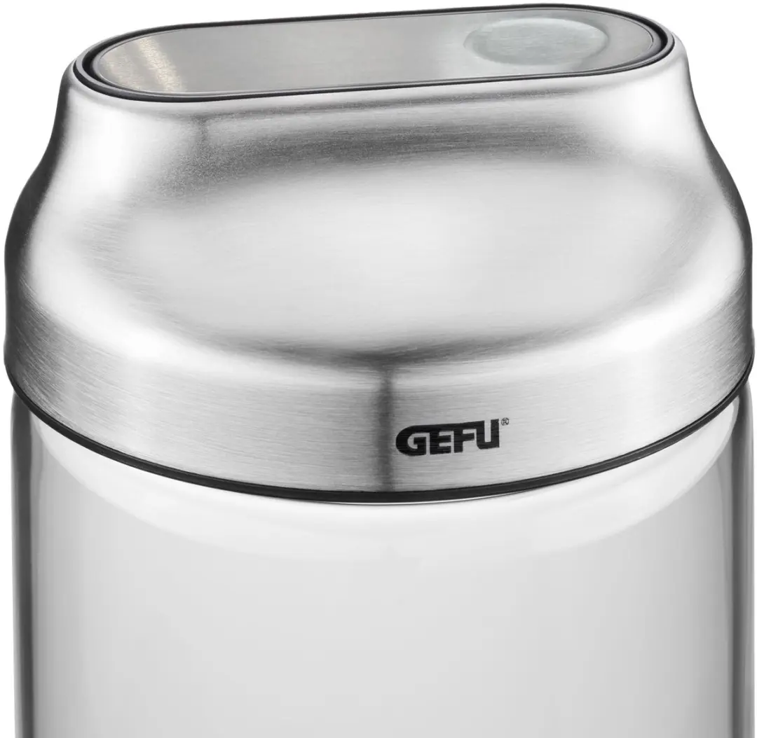 GEFU KIPPO Voorraadbus 700ml - RVS/Transparant