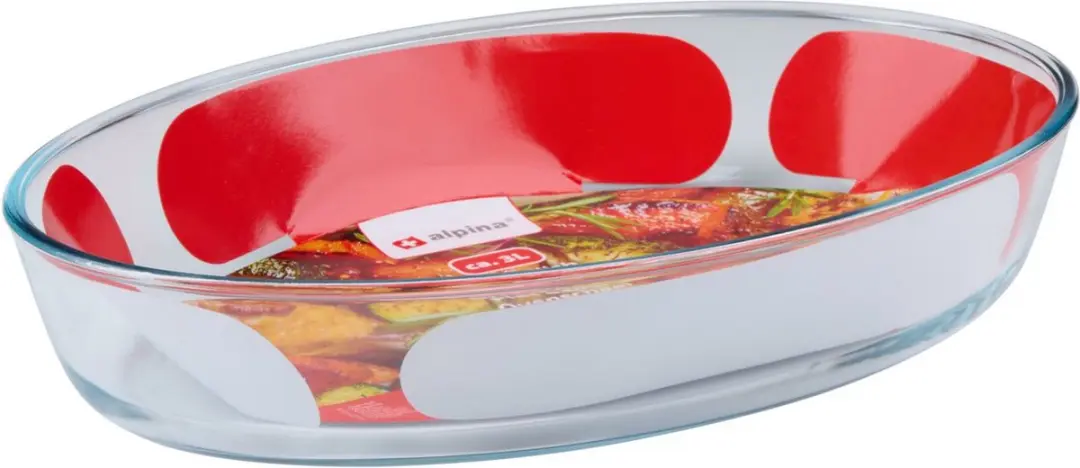 Alpina Ovenschaal Borosilicaat Glas 3L - 35x24cm