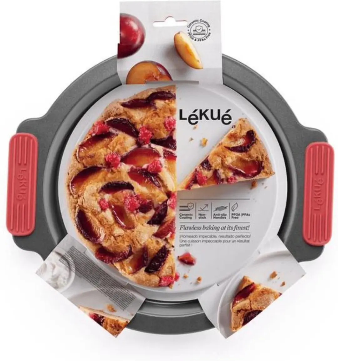 Lékué Bakvorm Rond 23cm - Anti-aanbak - Grijs