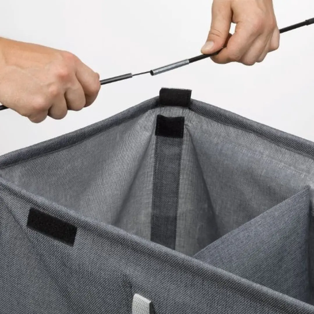 Kela Palma Wasmand met Deksel 157L - Graniet Grijs