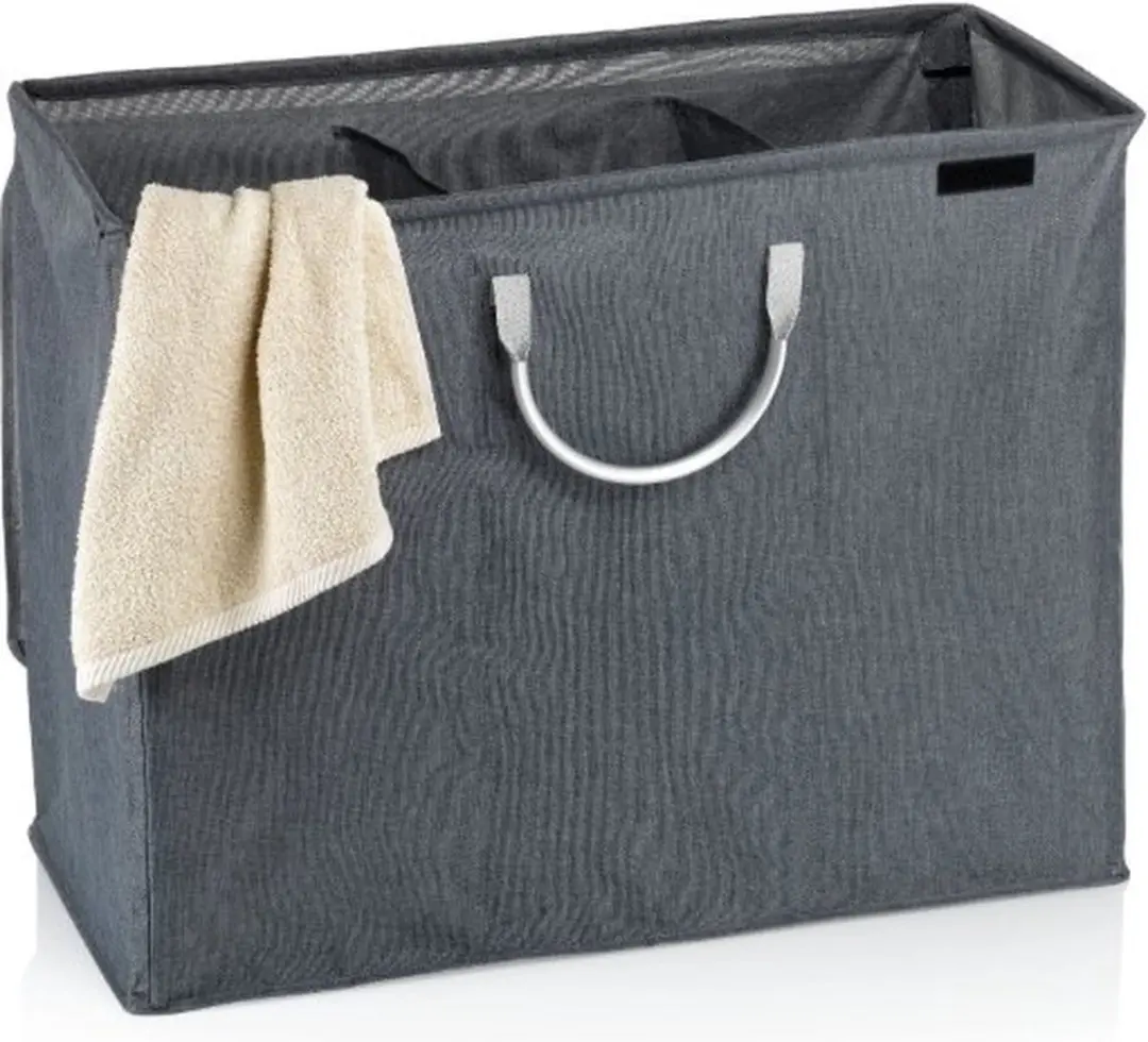 Kela Palma Wasmand met Deksel 157L - Graniet Grijs