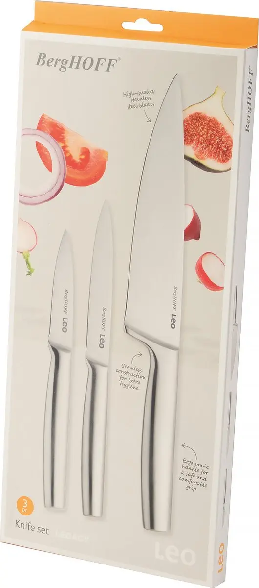 BergHOFF LEO Legacy 3-delige messenset - 3 Stuks - Grijs