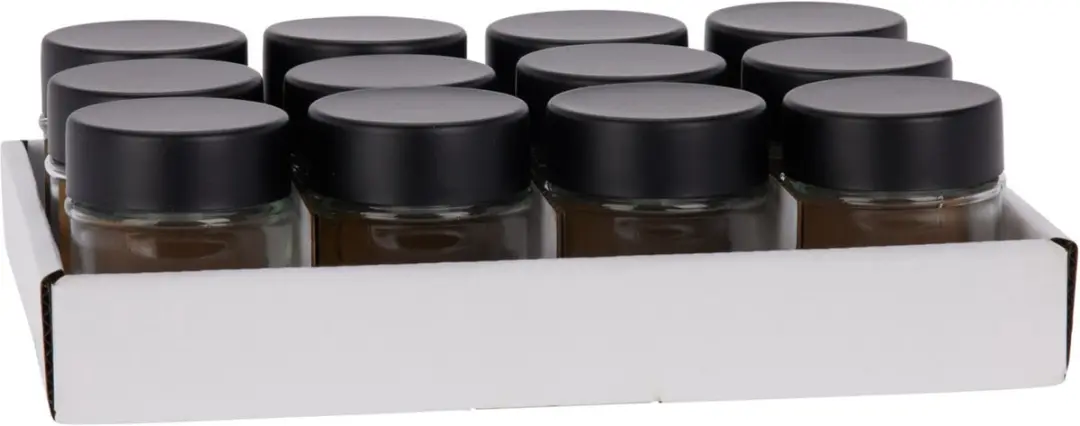 Excellent Houseware Kruidenpotjes 50ml - 24 Stuks - Glas met RVS deksel