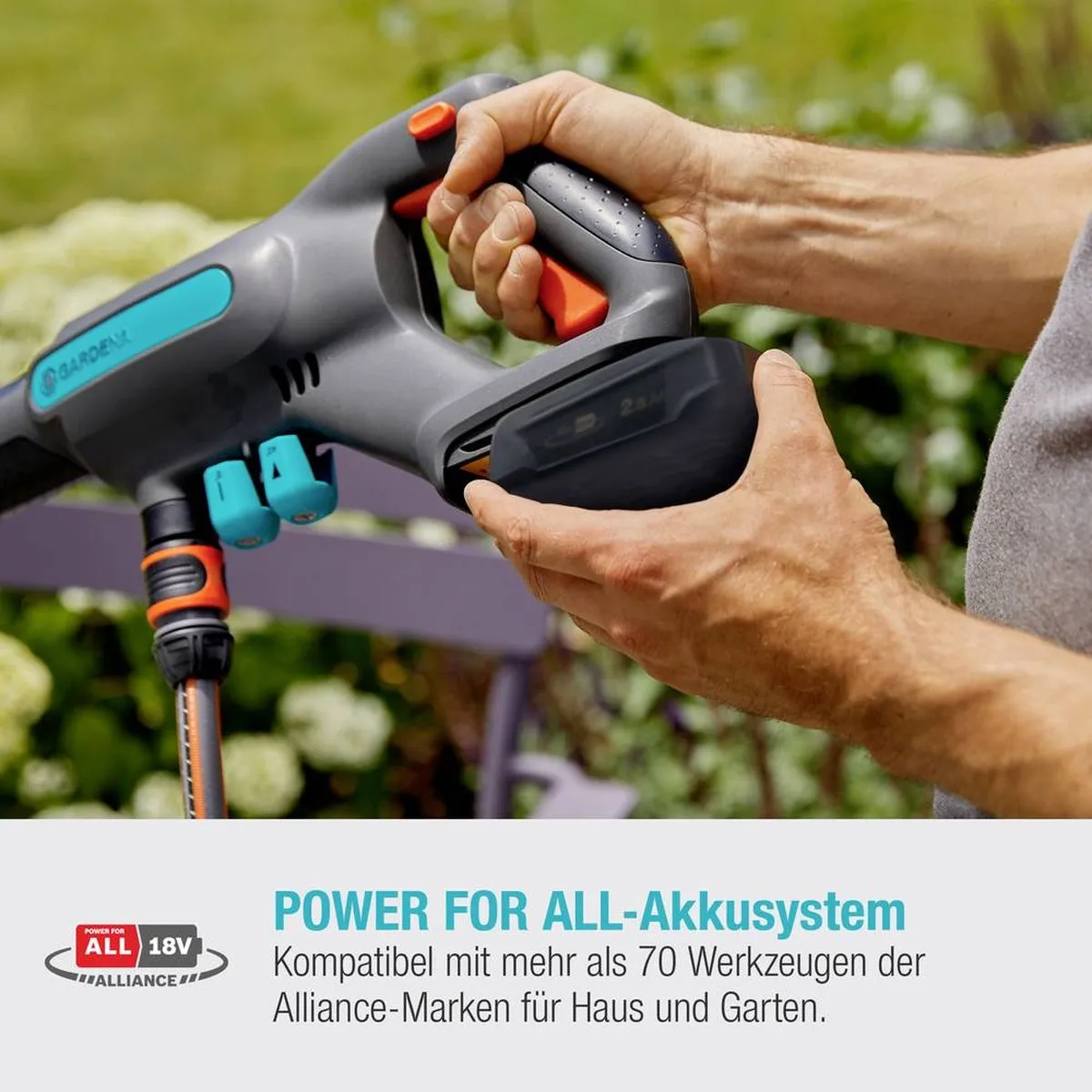 Gardena AquaClean 24/18V Medium Hogedrukreiniger 24 bar
