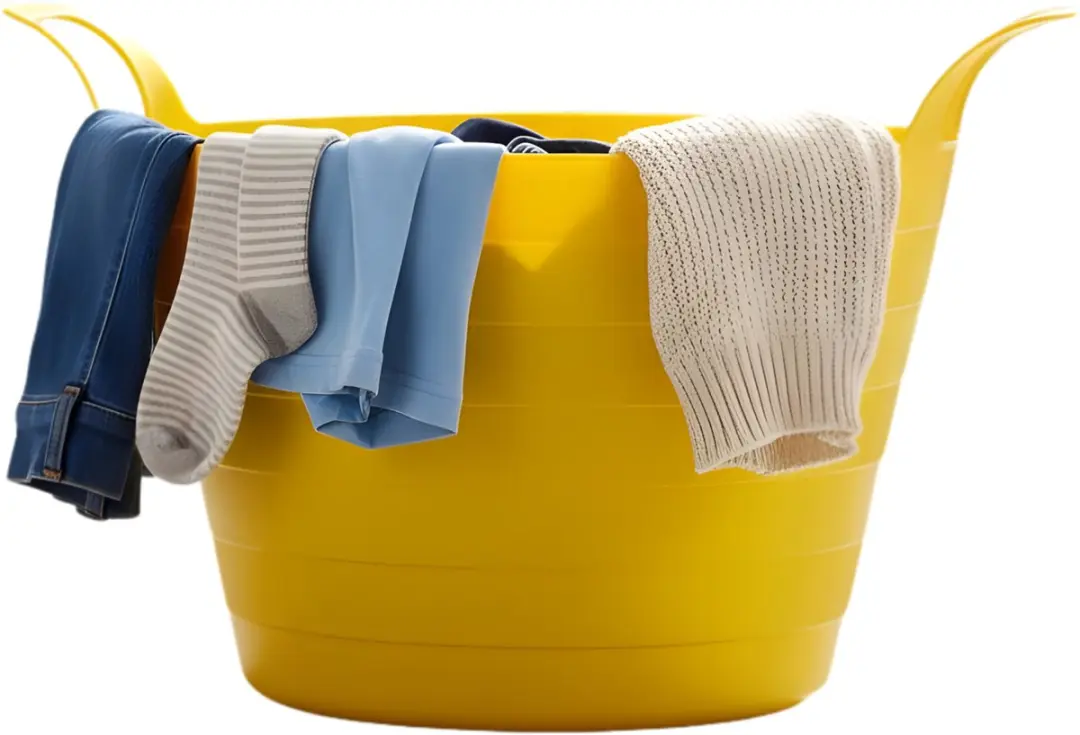 Excellent Houseware Flexibele Wasmand Geel 30L