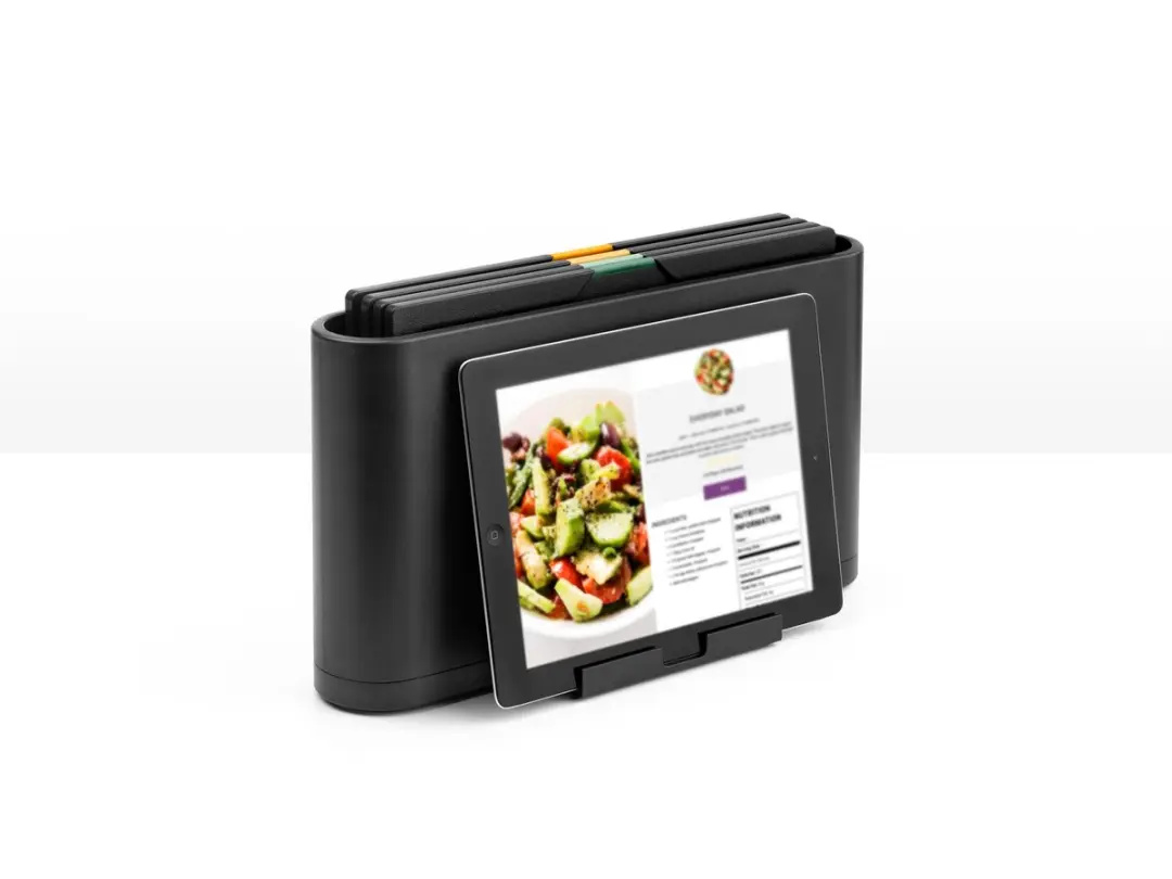 Brabantia Tasty+ Snijplankenset 4-delig - Plus Houder - Dark Grey