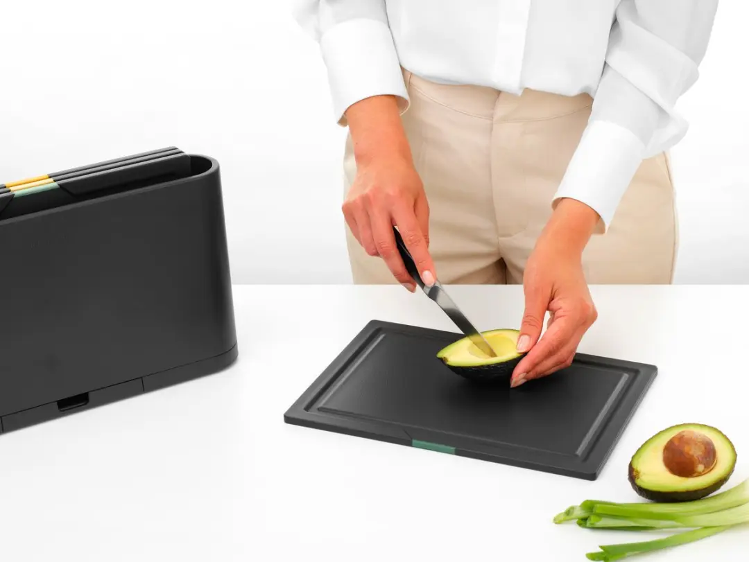 Brabantia Tasty+ Snijplankenset 4-delig - Plus Houder - Dark Grey