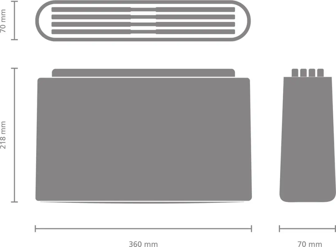 Brabantia Tasty+ Snijplankenset 4-delig - Plus Houder - Dark Grey