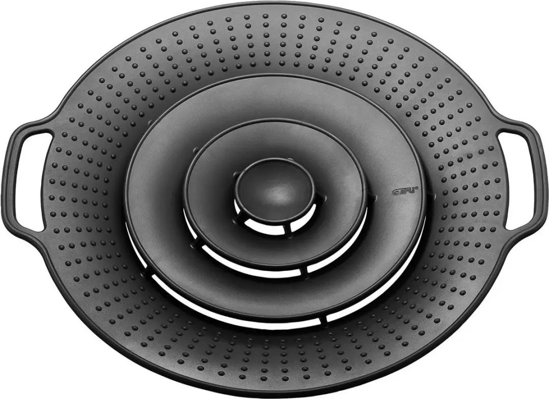 GEFU BOLLA Overkookdeksel 30cm - Siliconen - Grijs