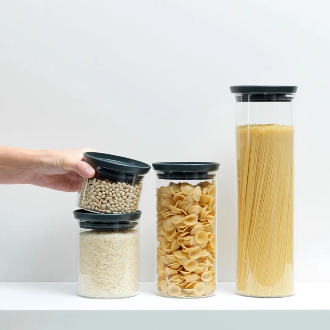 Brabantia Voorraadpot Glas 1,1L - Stapelbaar
