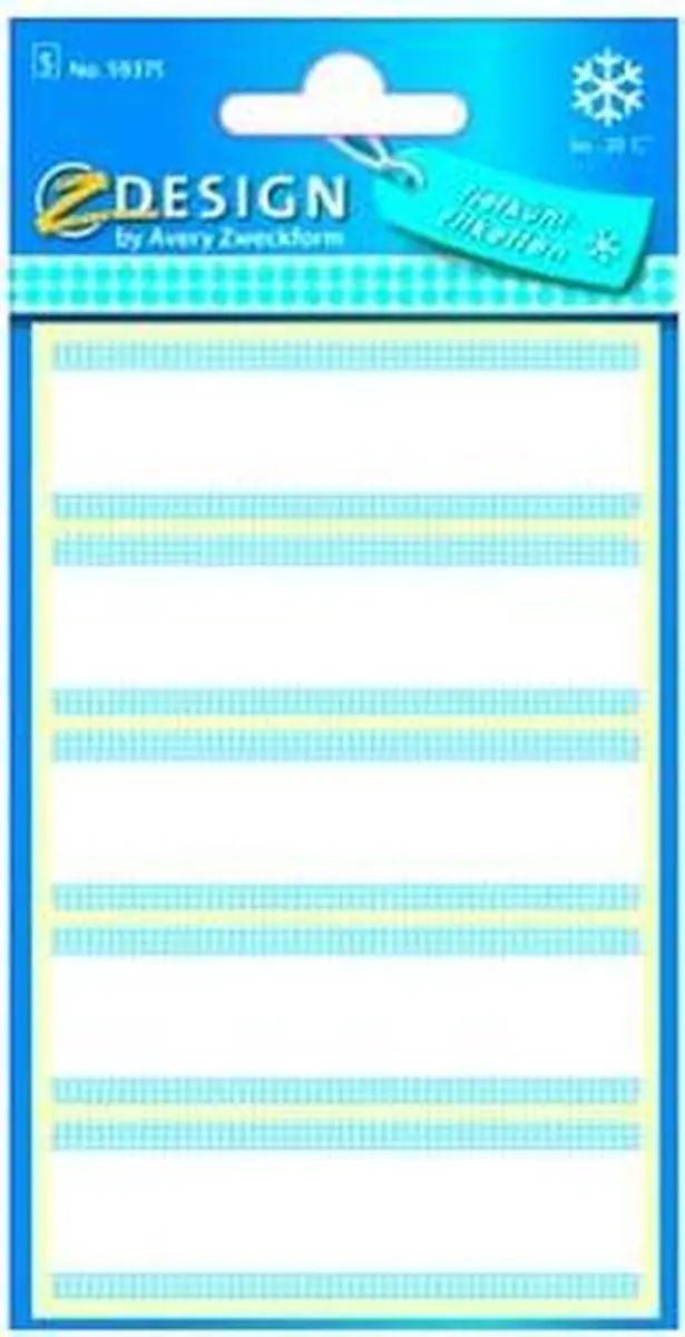 Avery Z-Design Diepvriesetiketten AV-59375 - 25 Stuks - Wit/Blauw