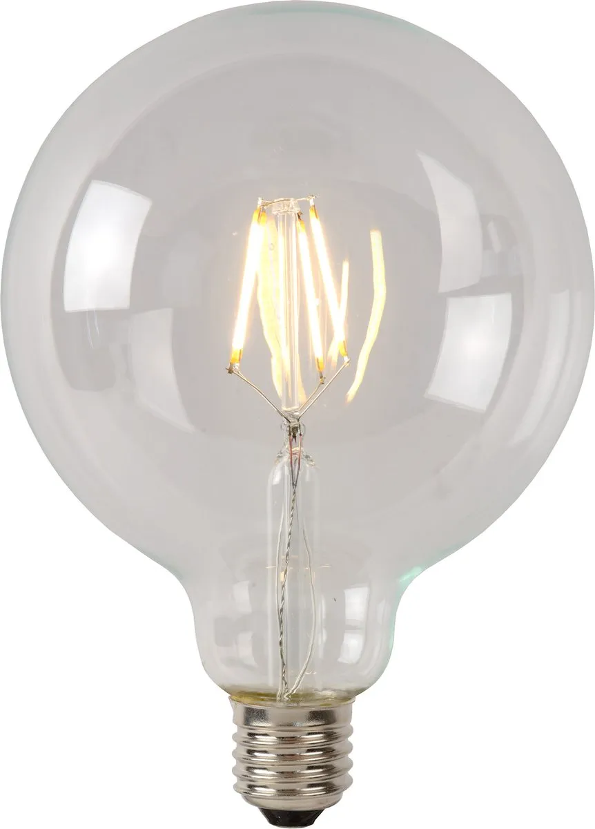 Lucide G125 Class A LED Lamp E27 7W 2700K - Ø12,5cm Transparant