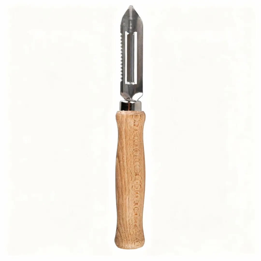 Fackelmann Wood Edition Groenteschiller 16cm - Roestvrij staal/Hout