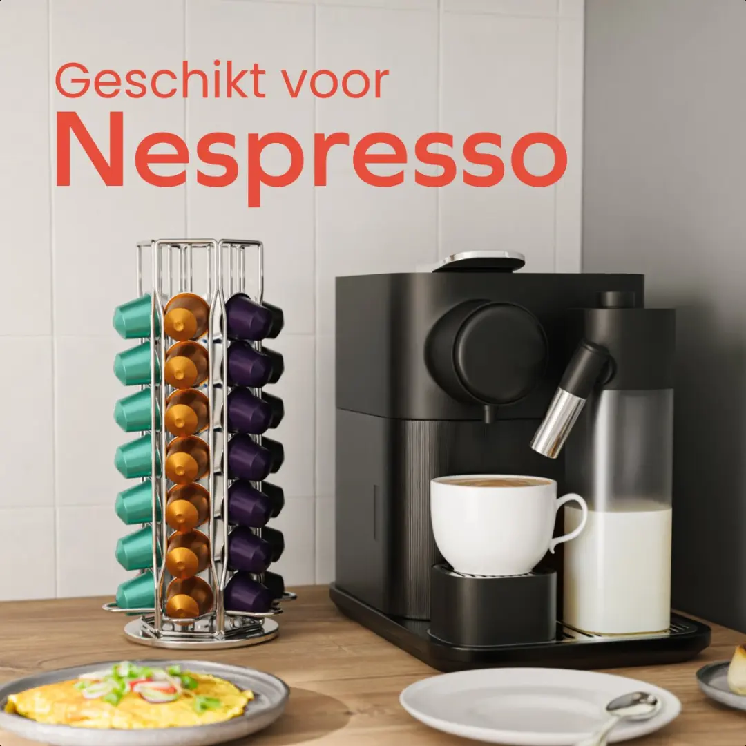 KitchenBrothers KB1000650 Capsulehouder Nespresso - 42 Cups - RVS