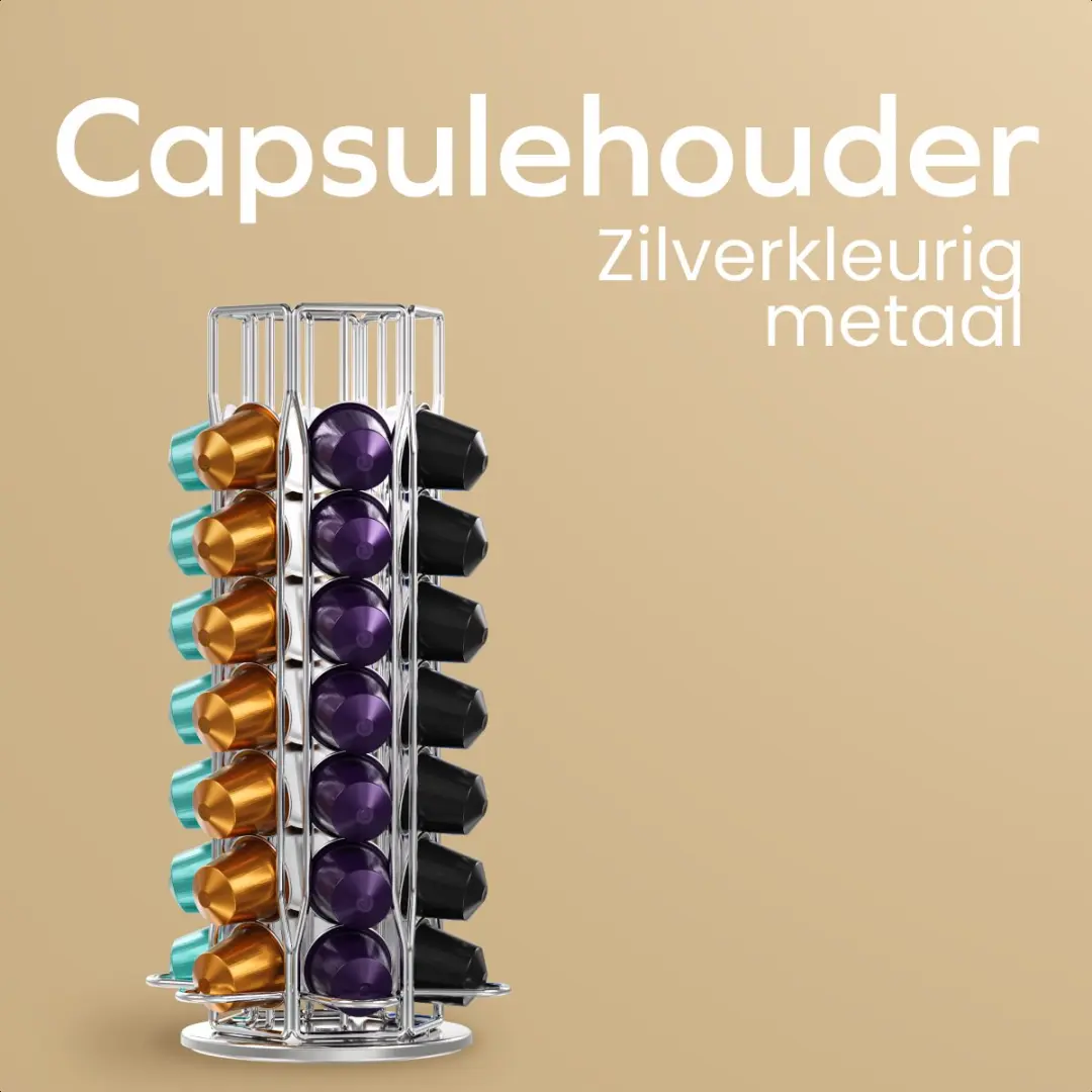 KitchenBrothers KB1000650 Capsulehouder Nespresso - 42 Cups - RVS