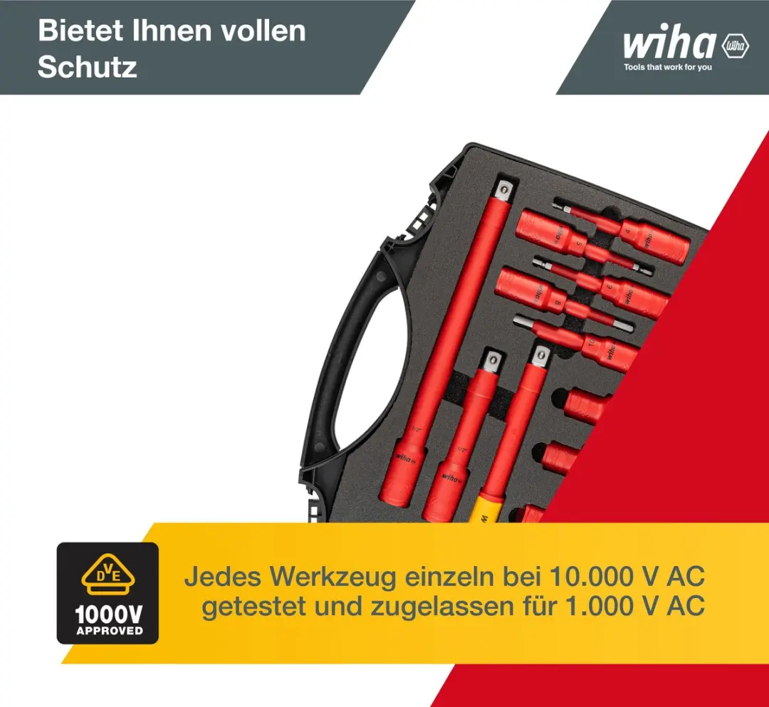 Wiha 7208N K2001 Ratelsleutelset 20-delig - 1/2"
