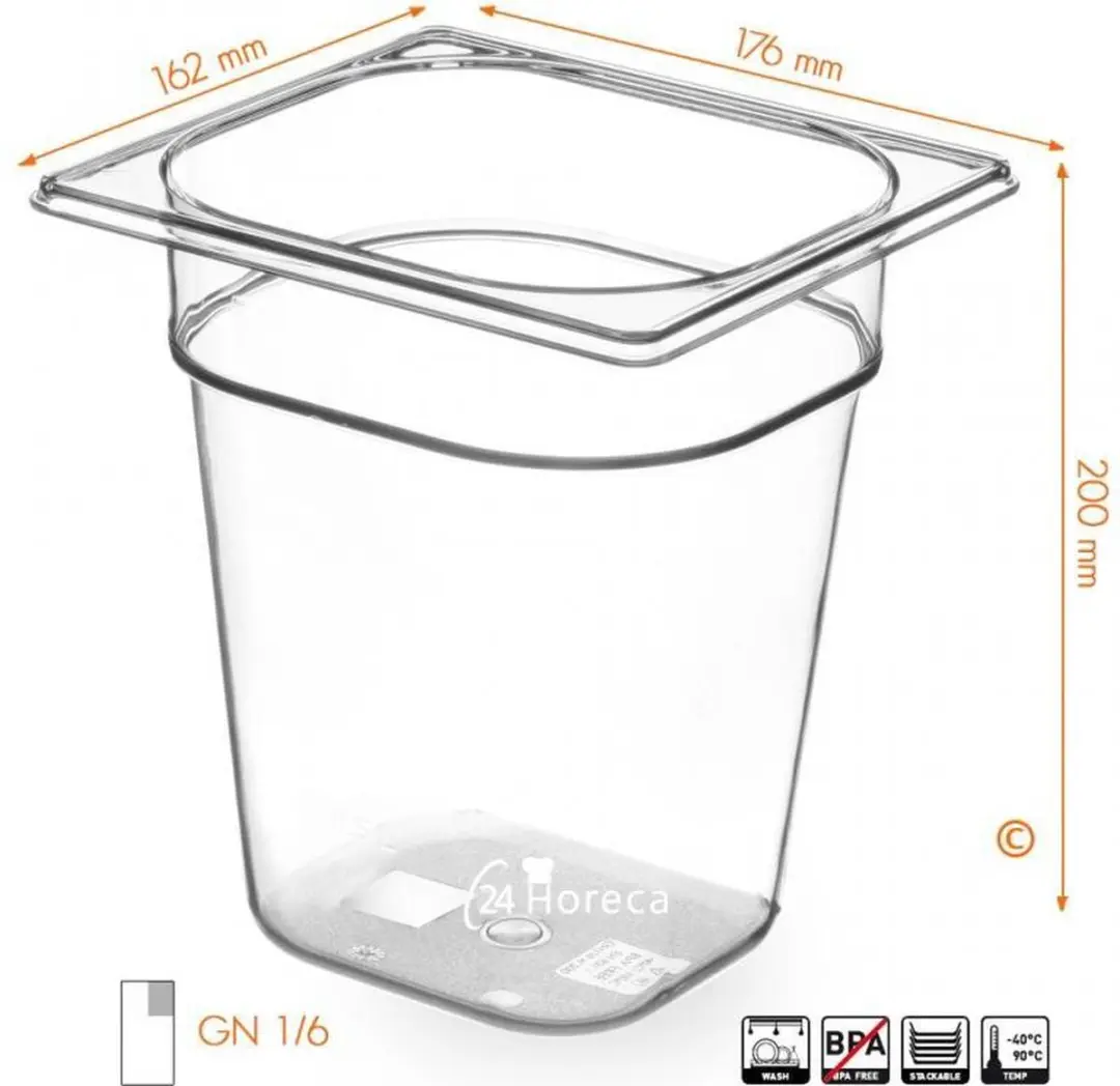 HENDI GN-Container 3,4L Tritan - Transparant