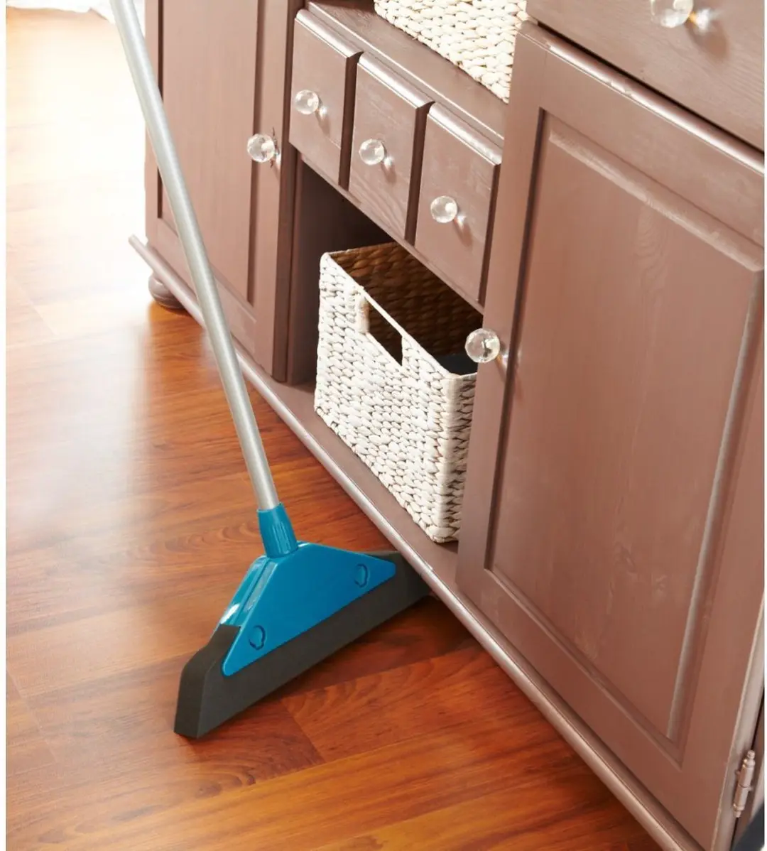 Leifheit Soft & Easy Schuimbezem 34cm - Turquoise/Grijs